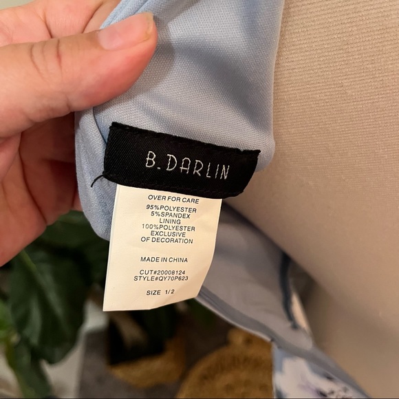 NWT B Darlin Womens Floral Halter Fit & Flare Dress - Picture 9 of 9